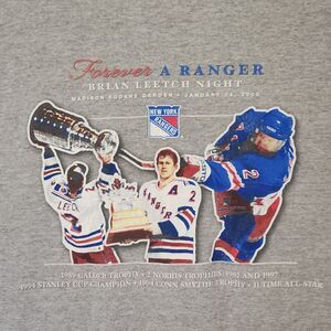 Brian Leetch New York Rangers Number Retirement Night Jan 24 2008 Sz XL T-Shirt